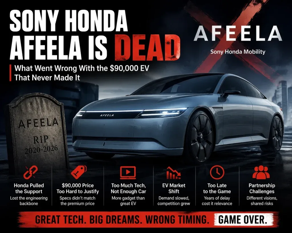 Sony Honda Afeela Is Dead