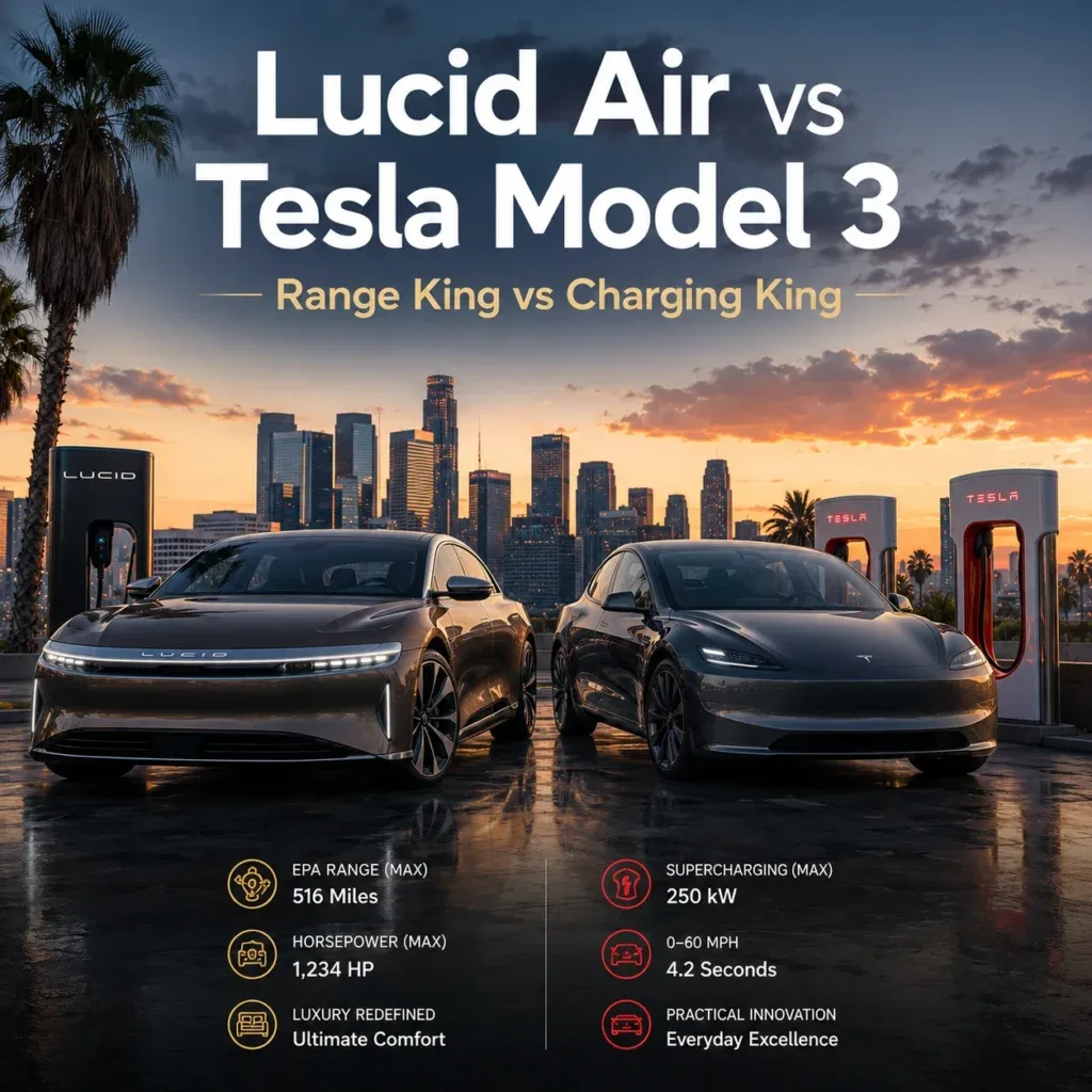 Lucid Air vs Tesla Model 3
