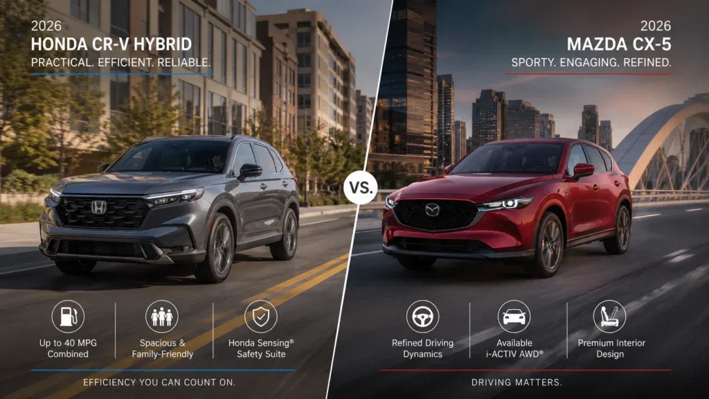 Honda CR-V Hybrid vs Mazda CX-5