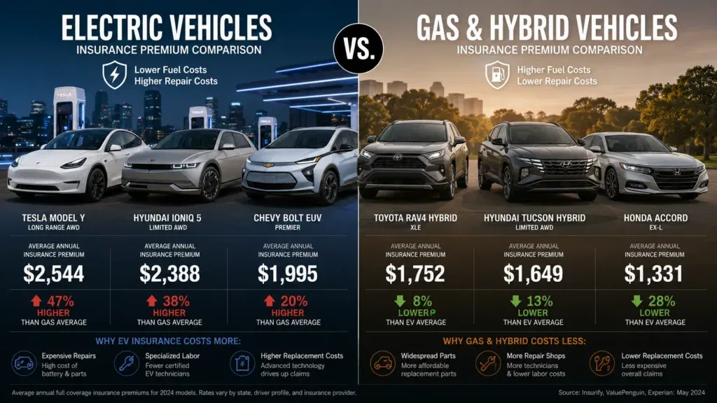 EV Insurance vs Gas Car Insurance