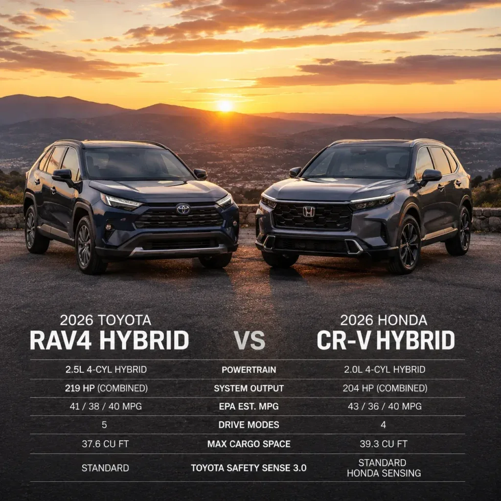 Toyota RAV4 Hybrid vs Honda CR-V Hybrid
