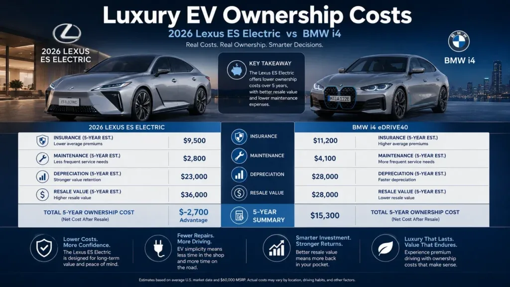 2026 Lexus ES Electric vs BMW i4