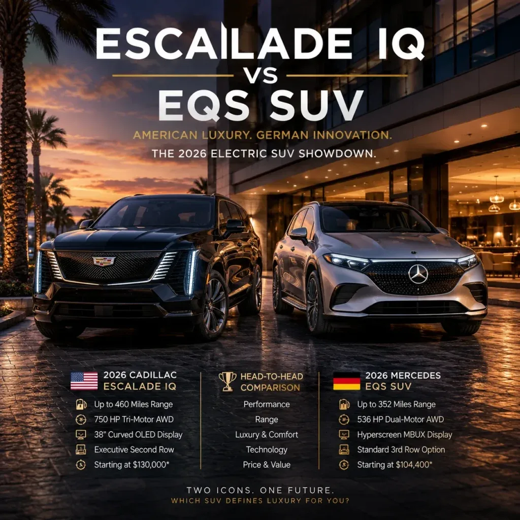 2026 Cadillac Escalade IQ vs Mercedes EQS SUV