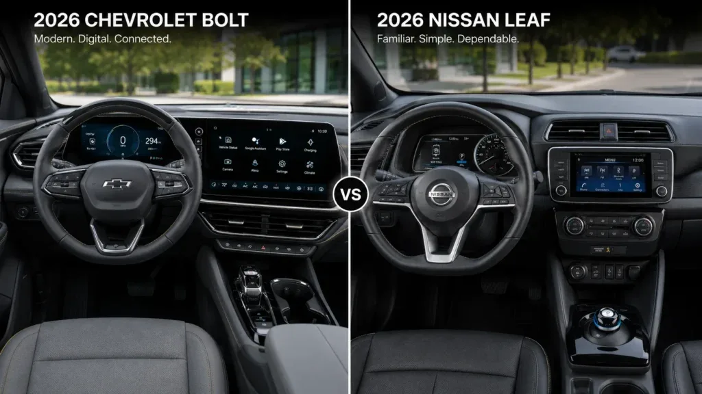 Chevy Bolt vs Nissan LEAF in 2026