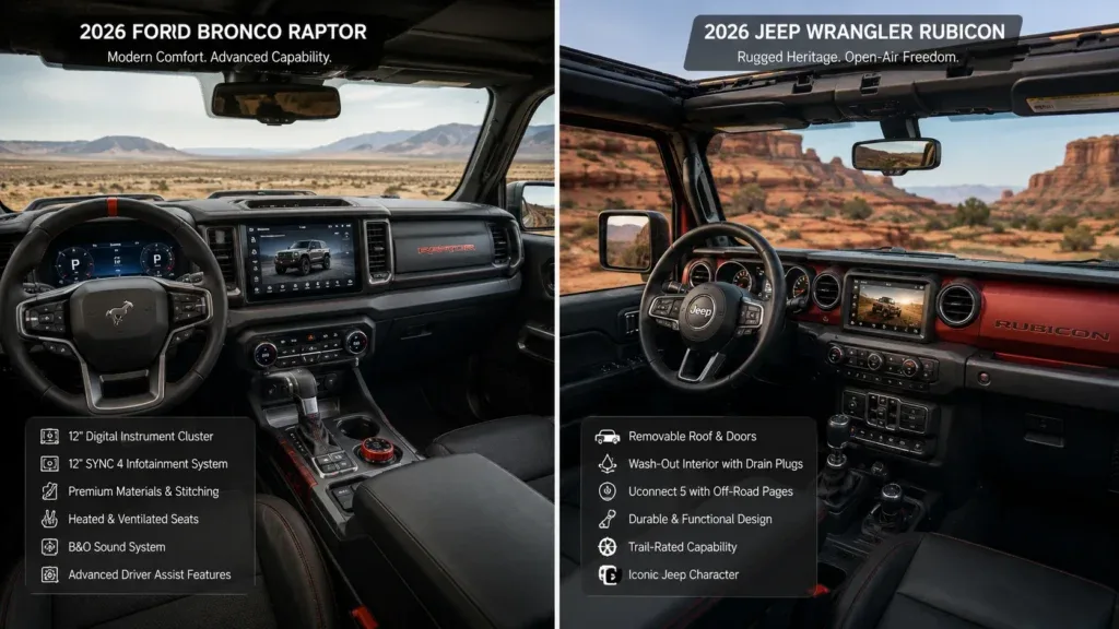 Ford Bronco Raptor vs Jeep Wrangler Rubicon