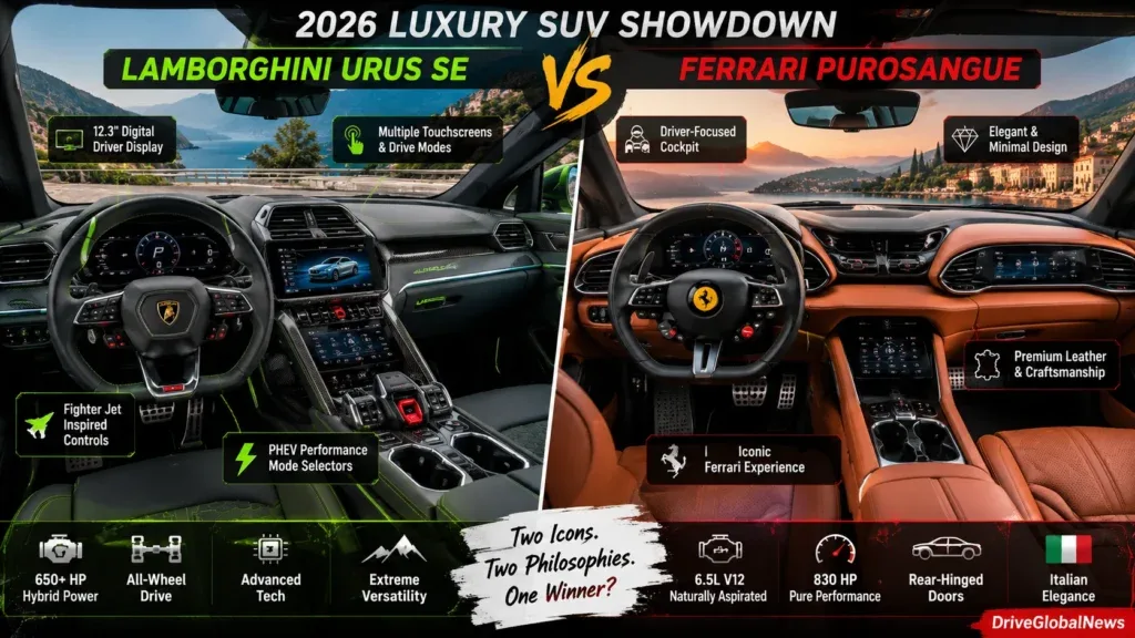 2026 Lamborghini Urus SE vs Ferrari Purosangue 