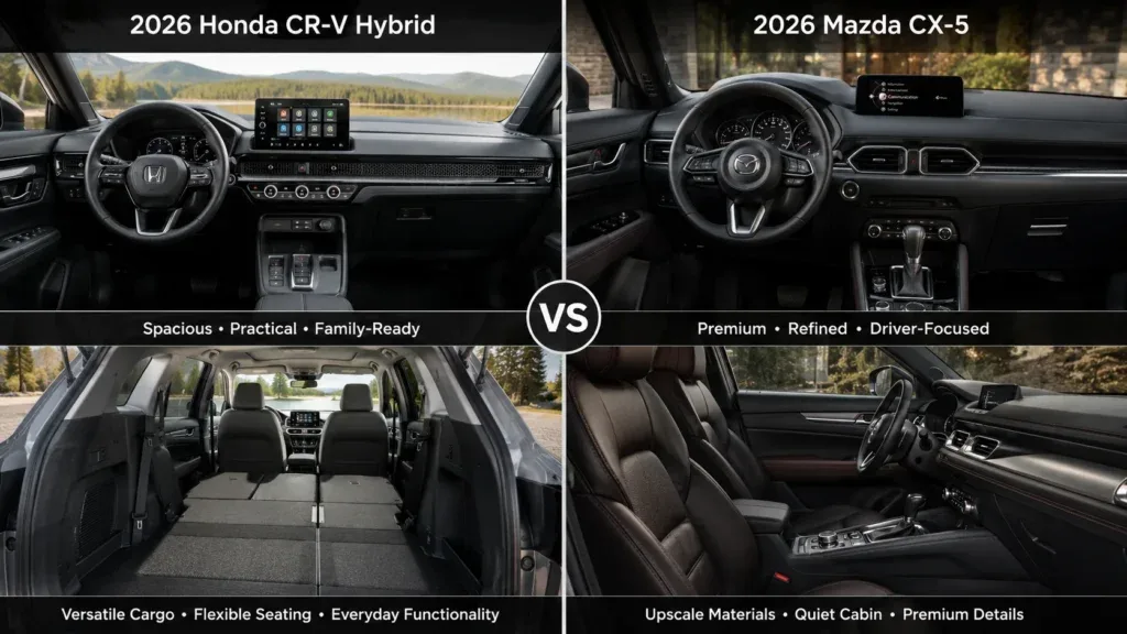 Honda CR-V Hybrid vs Mazda CX-5 in 2026