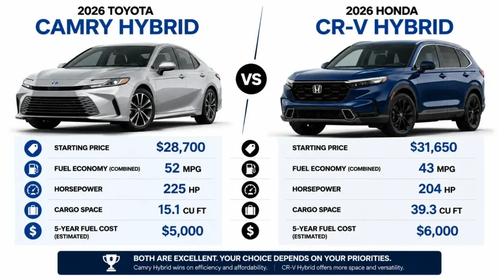 Toyota Camry vs Honda CR-V