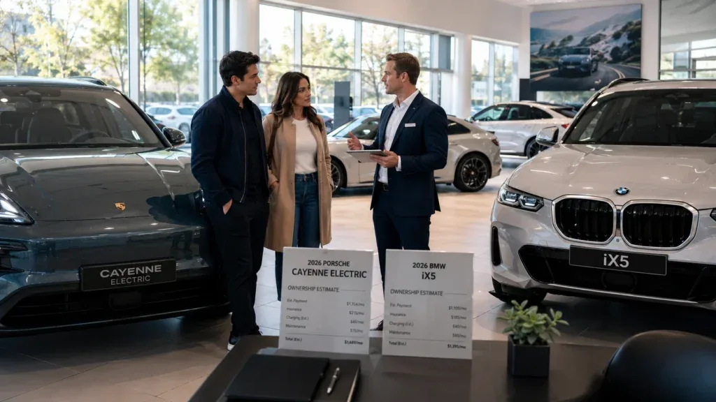 2026 Porsche Cayenne Electric vs BMW iX5