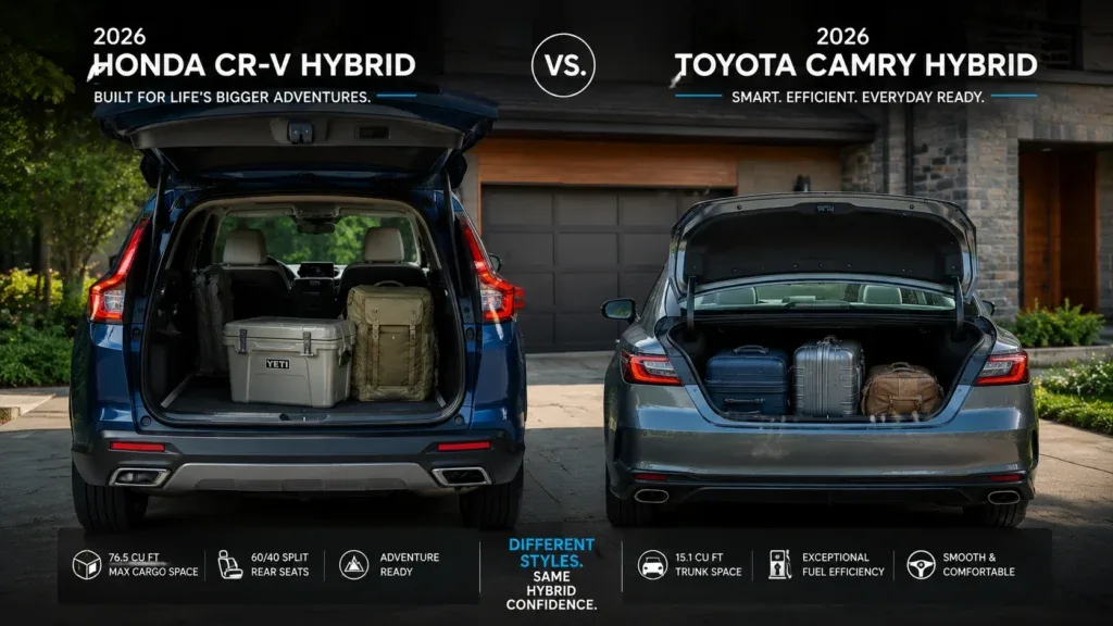 Honda CR-V Hybrid vs Toyota Camry Hybrid
