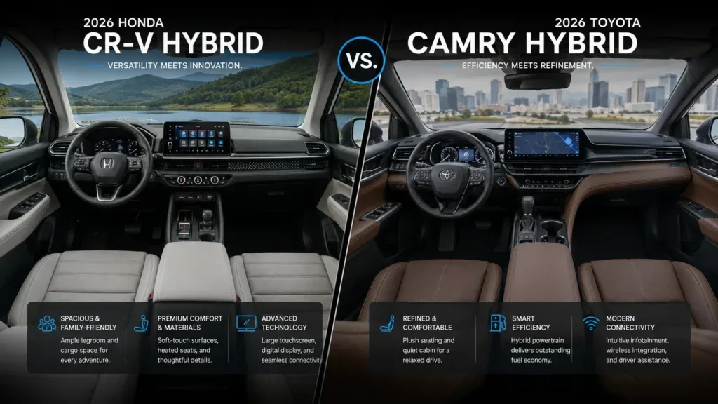Honda CR-V Hybrid vs Toyota Camry Hybrid