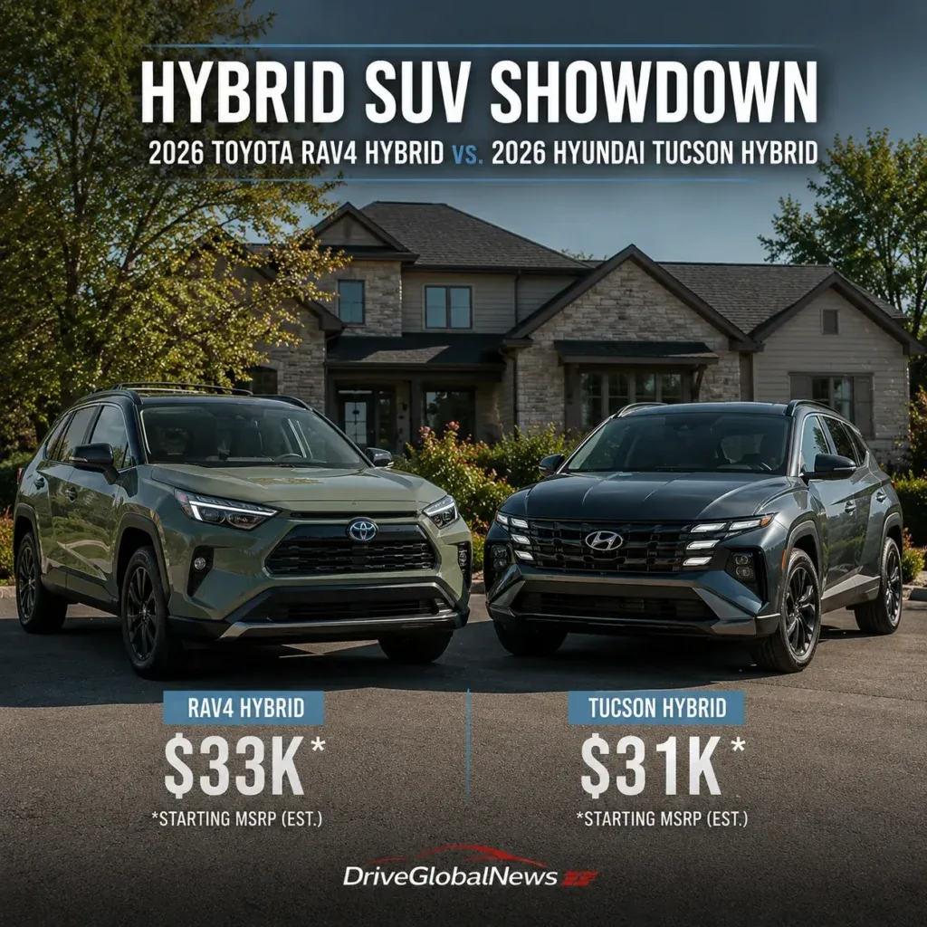 Toyota RAV4 Hybrid vs Hyundai Tucson Hybrid 2026