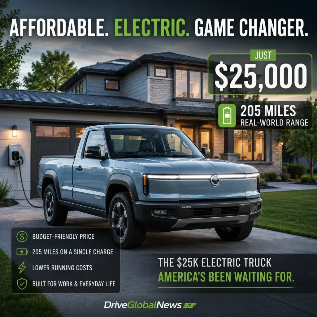 This $25,000 Electric Truck Has 205 Miles