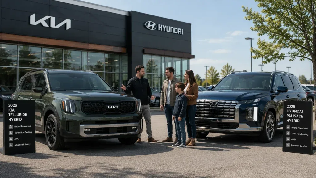 Kia Telluride Hybrid vs Hyundai Palisade Hybrid