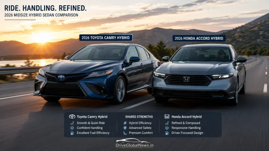 Toyota Camry Hybrid vs Honda Accord Hybrid 2026