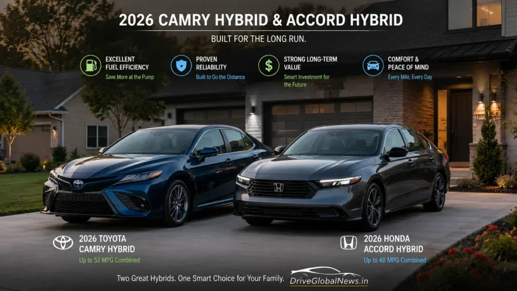 Toyota Camry Hybrid vs Honda Accord Hybrid 2026