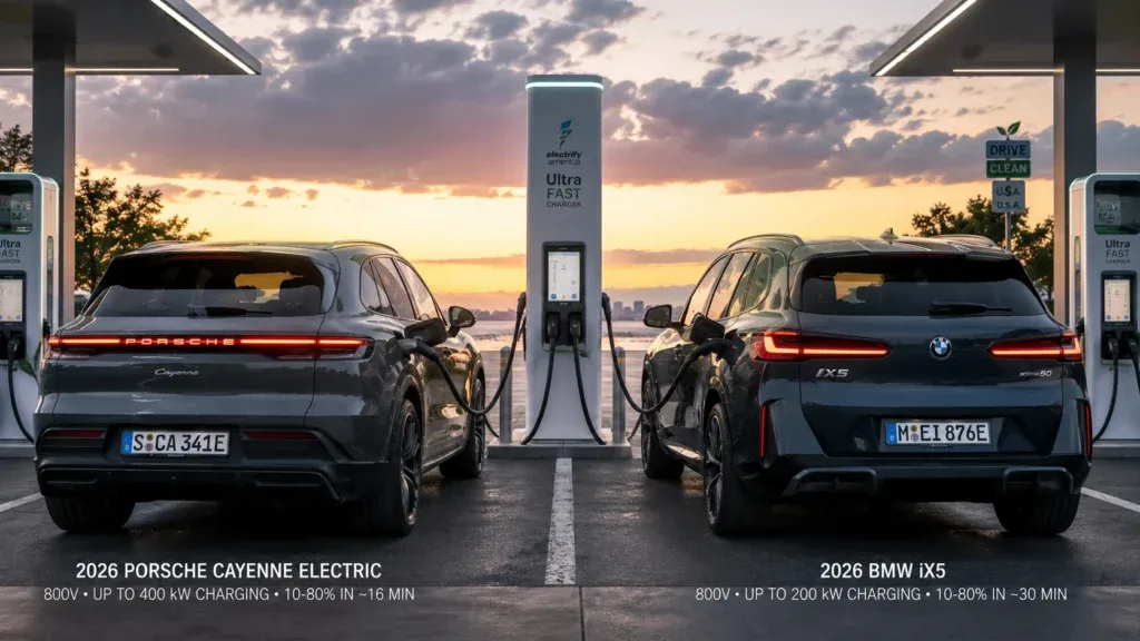 2026 Porsche Cayenne Electric vs BMW iX5
