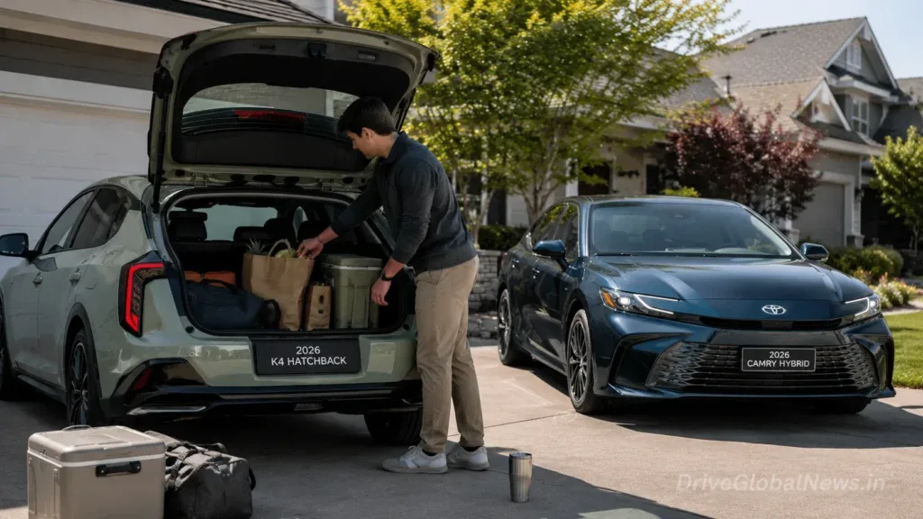 Toyota Camry Hybrid vs Kia K4 Hatchback